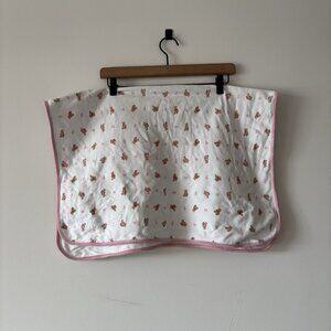 Ralph Lauren Baby Girl Blanket Polo Bear Pink Sweater Cotton STAIN! AS IS! READ